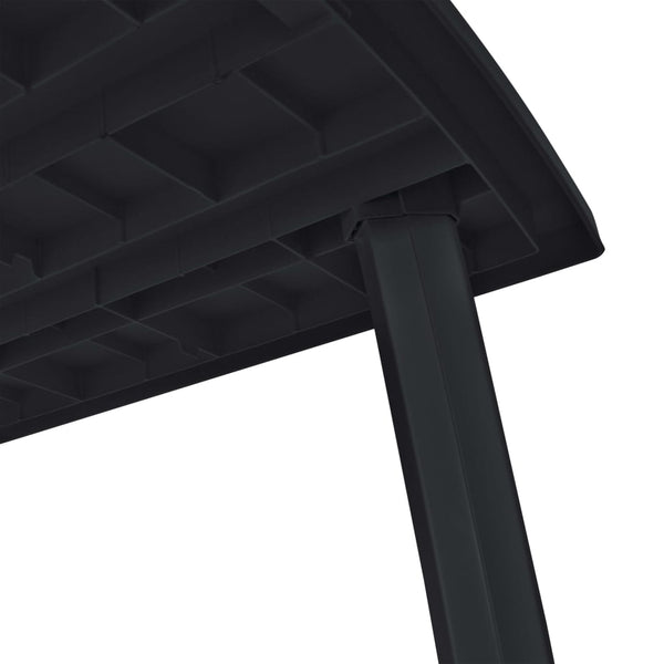 vidaXL 11-piece Outdoor Dining Set Plastic Anthracite