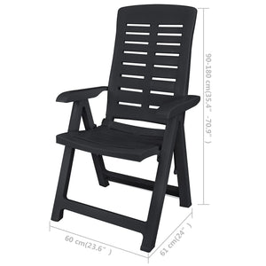 vidaXL 11-piece Outdoor Dining Set Plastic Anthracite