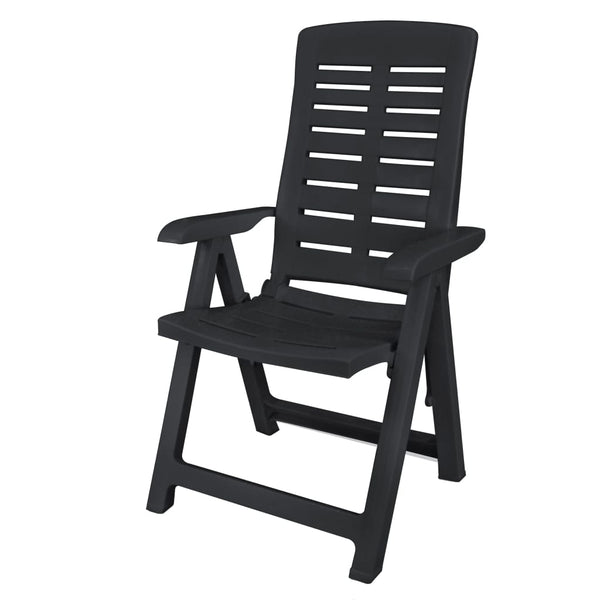 vidaXL 11-piece Outdoor Dining Set Plastic Anthracite
