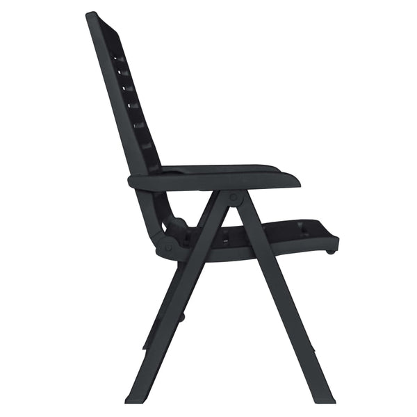 vidaXL 11-piece Outdoor Dining Set Plastic Anthracite