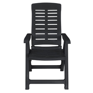 vidaXL 11-piece Outdoor Dining Set Plastic Anthracite