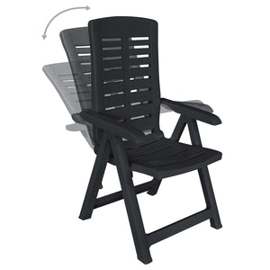 vidaXL 11-piece Outdoor Dining Set Plastic Anthracite