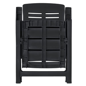 vidaXL 11-piece Outdoor Dining Set Plastic Anthracite
