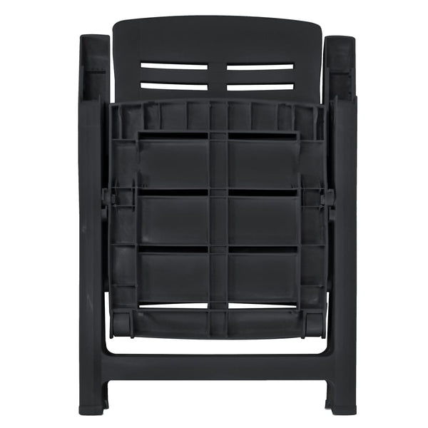 vidaXL 11-piece Outdoor Dining Set Plastic Anthracite