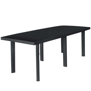 vidaXL 11-piece Outdoor Dining Set Plastic Anthracite