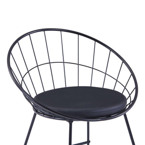 vidaXL Bar Stools 2 pcs Black Faux Leather