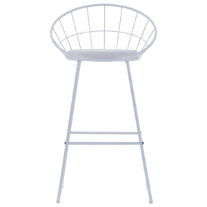 vidaXL Bar Stools 2 pcs White Faux Leather