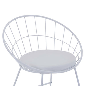vidaXL Bar Stools 2 pcs White Faux Leather