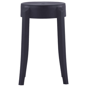 vidaXL Stackable Stools 4 pcs. Black Plastic