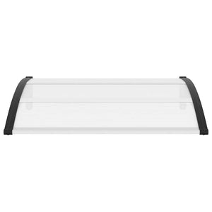 vidaXL Door Canopy Black and Transparent 120x75 cm PC