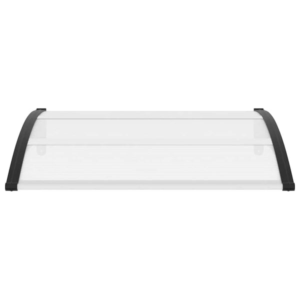 vidaXL Door Canopy Black and Transparent 120x75 cm PC