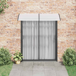 vidaXL Door Canopy Black and Transparent 200x75 cm PC