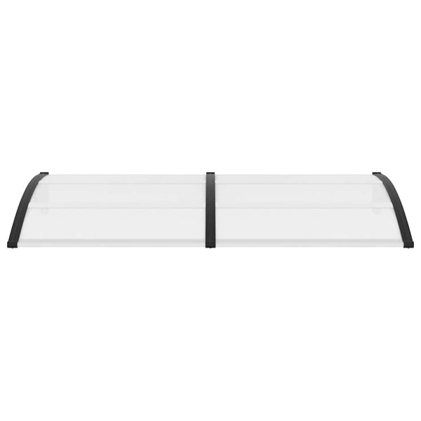 vidaXL Door Canopy Black and Transparent 200x75 cm PC