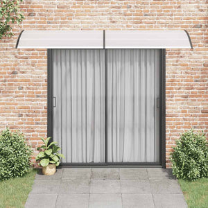 vidaXL Door Canopy Black and Transparent 300x75 cm PC