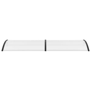 vidaXL Door Canopy Black and Transparent 300x75 cm PC