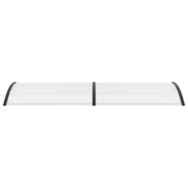 vidaXL Door Canopy Black and Transparent 300x75 cm PC