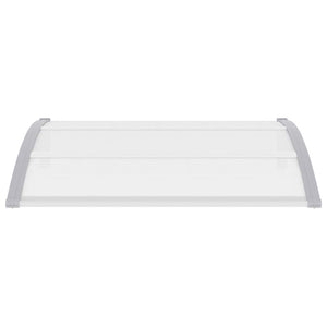 vidaXL Door Canopy Grey and Transparent 120x75 cm PC