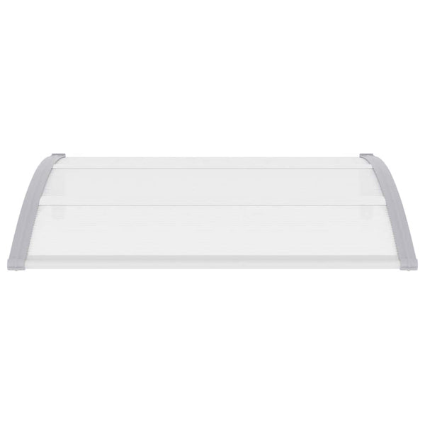 vidaXL Door Canopy Grey and Transparent 120x75 cm PC