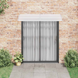 vidaXL Door Canopy Grey and Transparent 200x75 cm PC