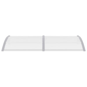 vidaXL Door Canopy Grey and Transparent 200x75 cm PC