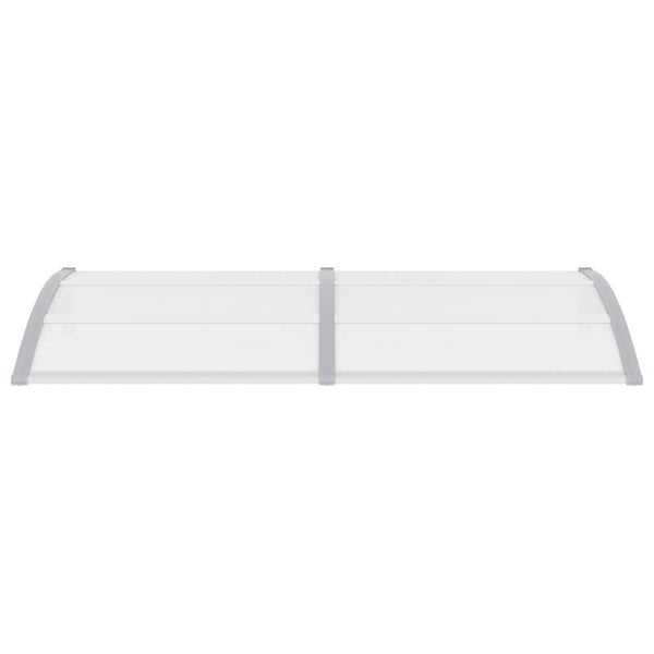 vidaXL Door Canopy Grey and Transparent 200x75 cm PC