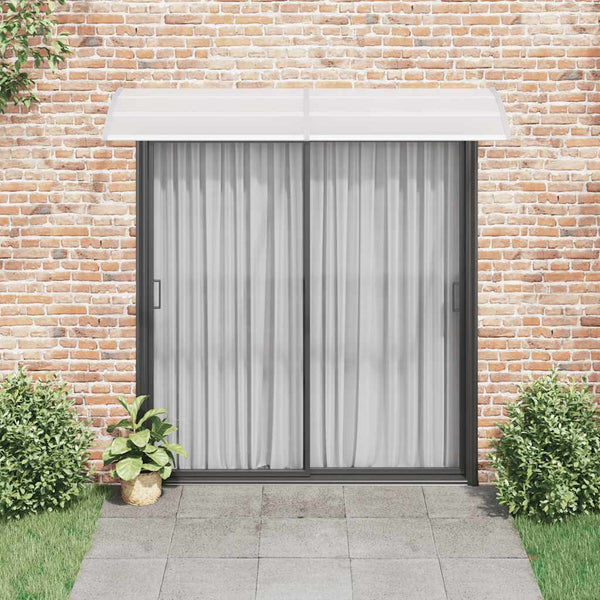 vidaXL Door Awning Grey and Transparent 240x75 cm PC
