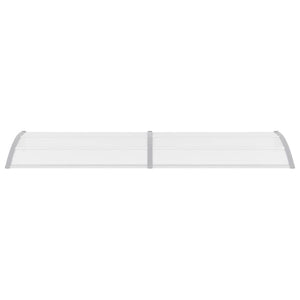 vidaXL Door Canopy Grey and Transparent 300x75 cm PC