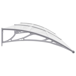 vidaXL Door Canopy Grey and Transparent 300x75 cm PC