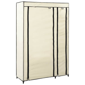 vidaXL Foldable Wardrobes 2 pcs Cream 110x45x175 cm Fabric