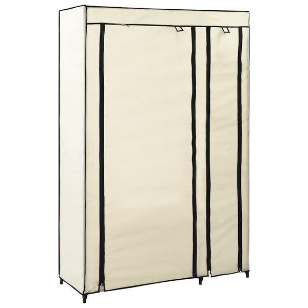 vidaXL Foldable Wardrobes 2 pcs Cream 110x45x175 cm Fabric
