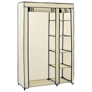 vidaXL Foldable Wardrobes 2 pcs Cream 110x45x175 cm Fabric