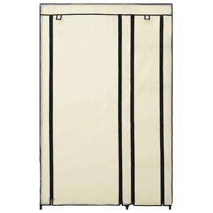 vidaXL Foldable Wardrobes 2 pcs Cream 110x45x175 cm Fabric