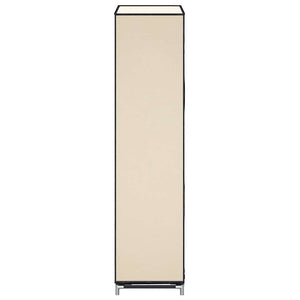 vidaXL Shoe Cabinet with Cover Cream 58 x 28 x 106 cm Fabric