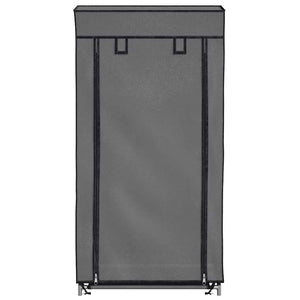 vidaXL Shoe Cabinet with Cover Grey 58 x 28 x 106 cm Fabric