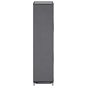 vidaXL Shoe Cabinet with Cover Grey 58 x 28 x 106 cm Fabric