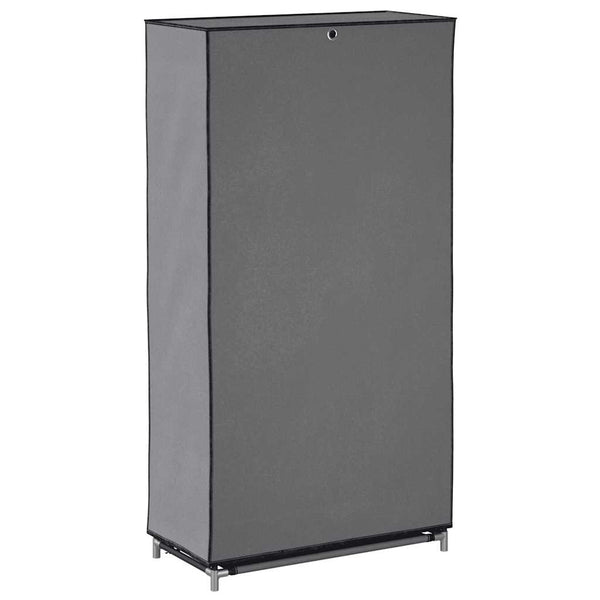 vidaXL Shoe Cabinet with Cover Grey 58 x 28 x 106 cm Fabric