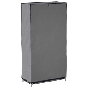 vidaXL Shoe Cabinet with Cover Grey 58 x 28 x 106 cm Fabric