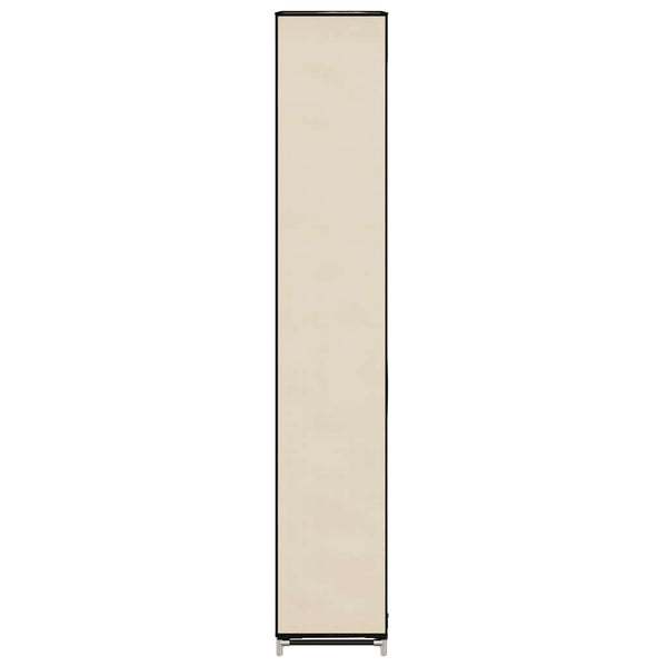 vidaXL Shoe Cabinet with Cover Cream 57 x 29 x 162 cm Fabric