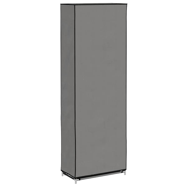 vidaXL Shoe Cabinet with Cover Grey 57 x 29 x 162 cm Fabric