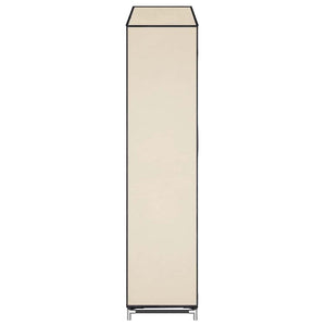vidaXL Shoe Cabinet with Cover Cream 115 x 28 x 110 cm Fabric
