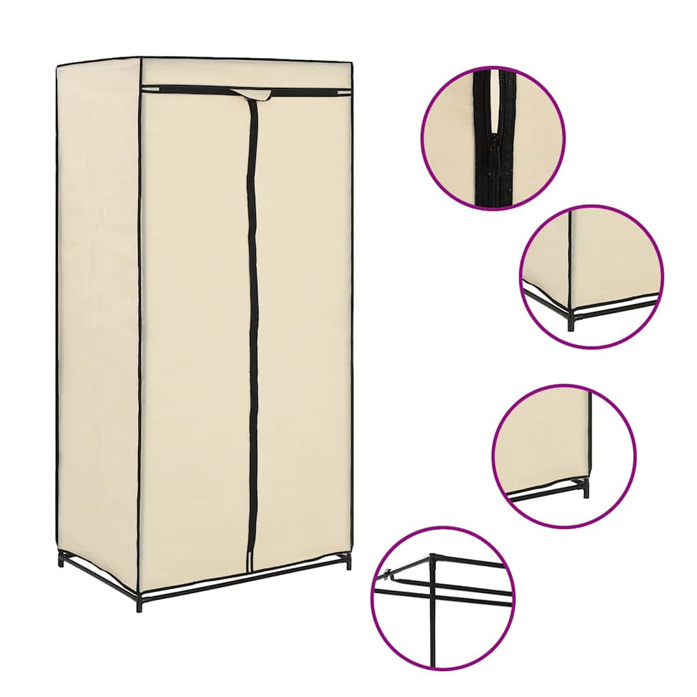 vidaXL Wardrobes 2 pcs. Cream 75x50x160 cm
