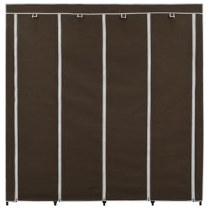 vidaXL Wardrobe with 4 Compartments Brown 175 x 45 x 170 cm