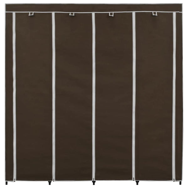 vidaXL Wardrobe with 4 Compartments Brown 175 x 45 x 170 cm