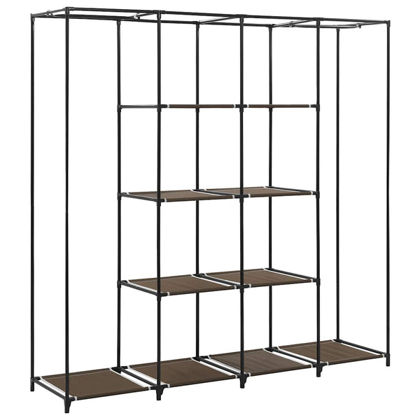 vidaXL Wardrobe with 4 Compartments Brown 175 x 45 x 170 cm