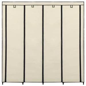 vidaXL Wardrobe with 4 Compartments Cream 175 x 45 x 170 cm