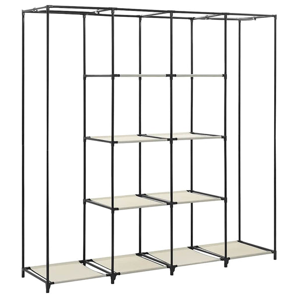 vidaXL Wardrobe with 4 Compartments Cream 175 x 45 x 170 cm