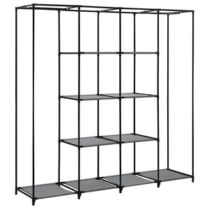 vidaXL Wardrobe with 4 Compartments Grey 175 x 45 x 170 cm