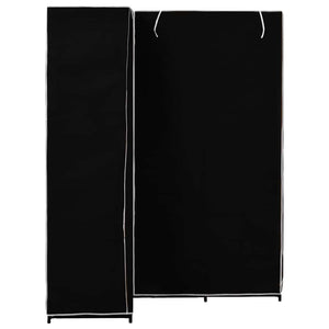 vidaXL Corner Wardrobe Black 130 x 87 x 169 cm