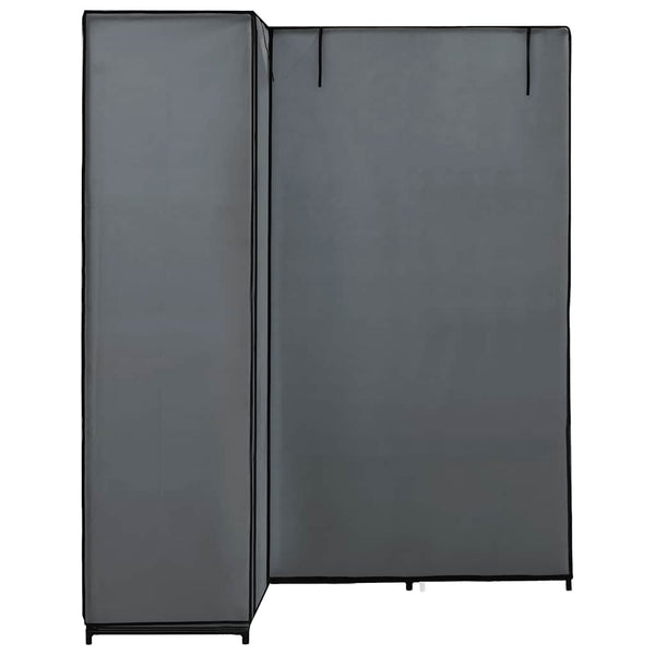 vidaXL Corner Wardrobe Grey 130 x 87 x 169 cm