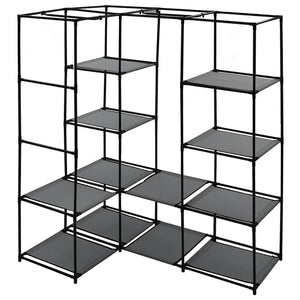 vidaXL Corner Wardrobe Grey 130 x 87 x 169 cm